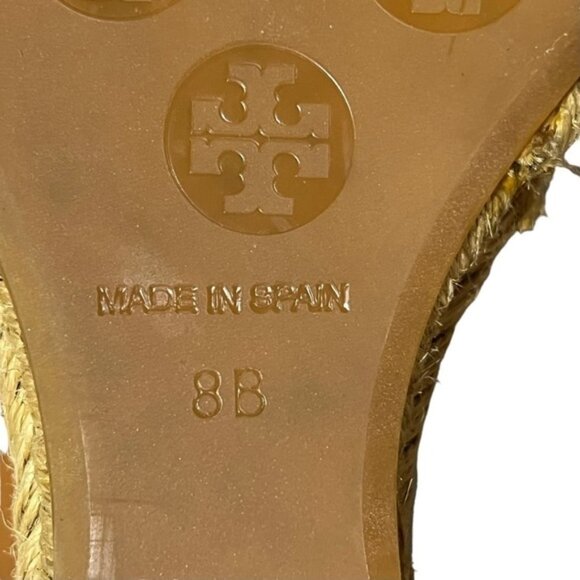 Tory Burch Swan Espadrille Wedge Sandals Ankle Strap Women's Size 8 B - Picture 11 of 11